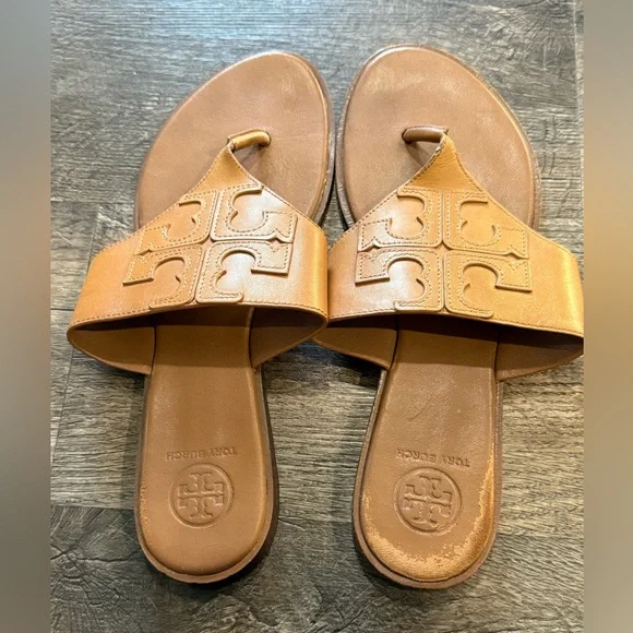 Tory Burch Tan Leather Sandals - Picture 2 of 7